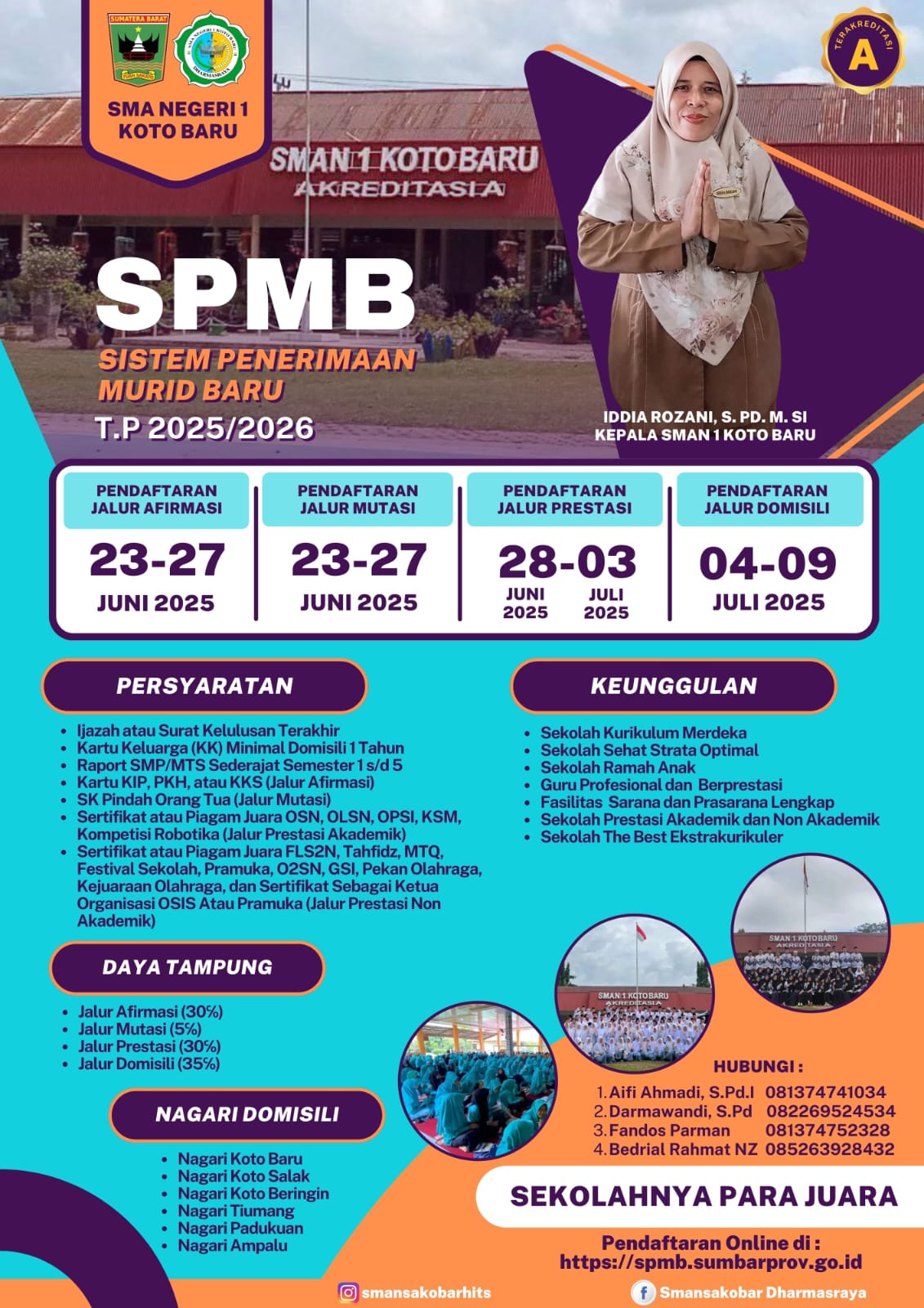 SPMB 2025 SMAN 1 Koto Baru